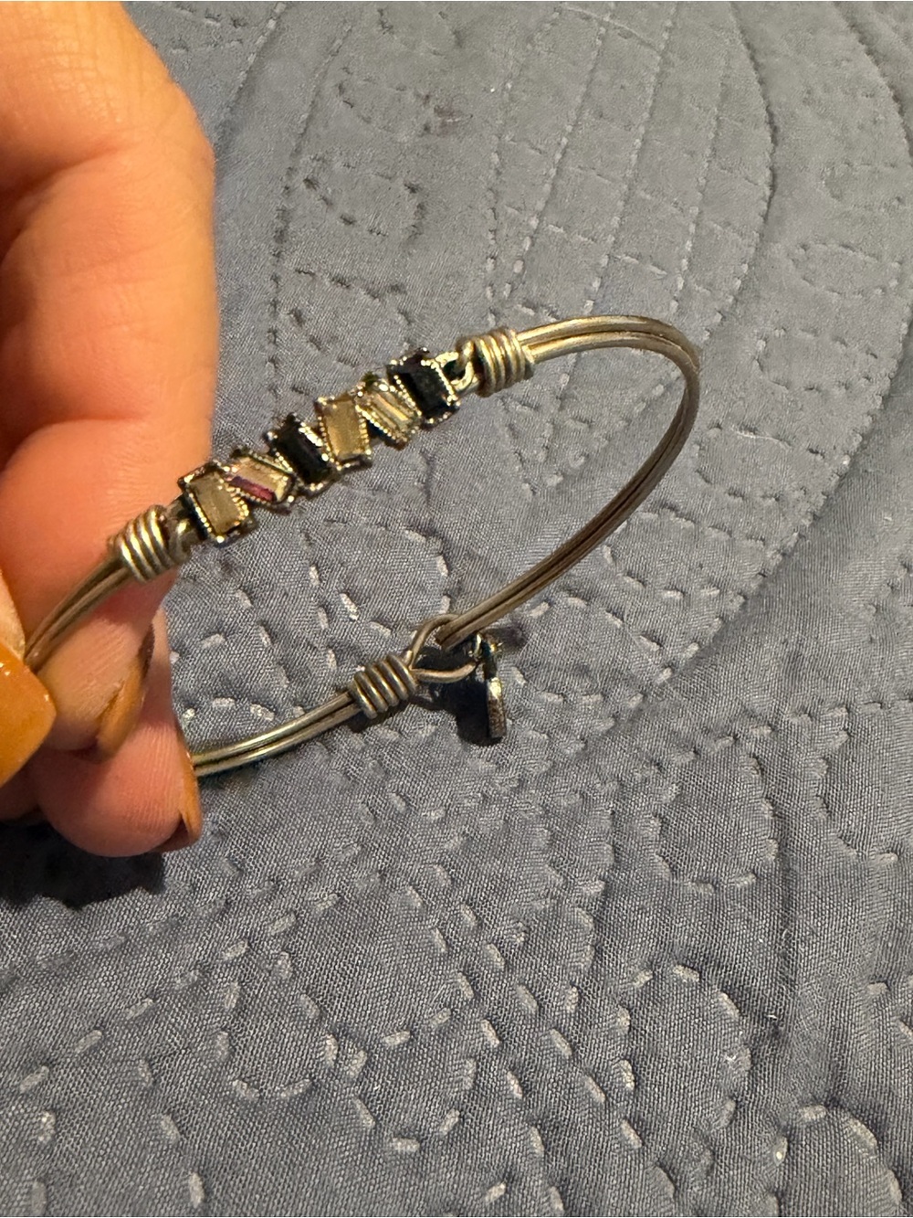 Luca + Danni Silver-Tone Geometric Accent Expandable Bracelet